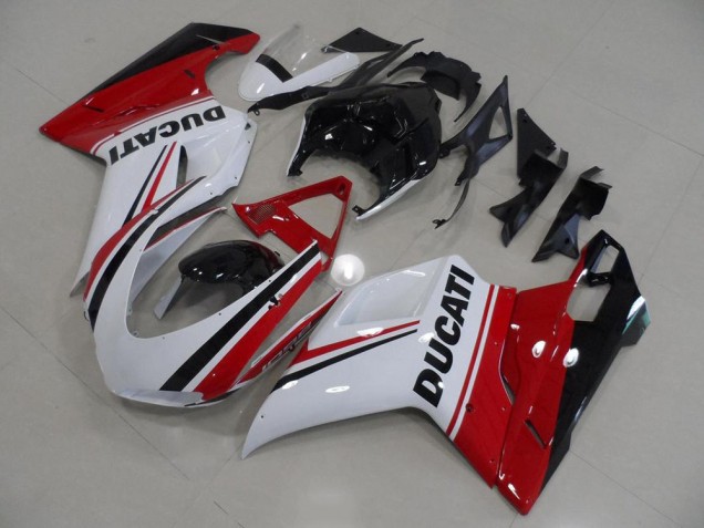 Buy 2007-2014 Red White Black Ducati 848 1098 1198 Bike Fairing Kit Buy 2007-2014 Red White Black Ducati 848 1098 1198 Bike Fairing Kit