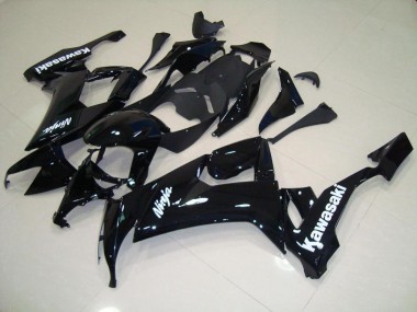 Buy 2008-2010 Glossy Black with White Sticker Kawasaki ZX10R Motorcycle Fairing Kit