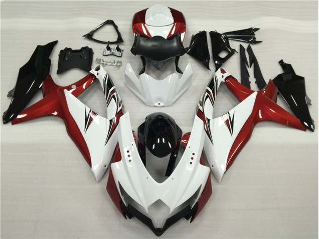 Buy 2008-2010 White Red Black Suzuki GSXR 600/750 Motor Fairings