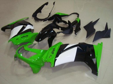 Buy 2008-2012 Green White Black Kawasaki ZX250R Replacement Motorcycle Fairings