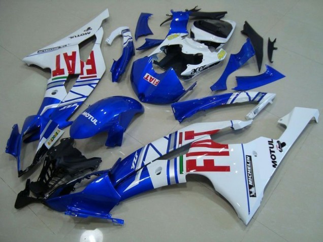 Buy 2008-2016 Blue White Red Fiat Yamaha YZF R6 Moto Fairings