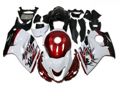Buy 2008-2019 White Red Suzuki GSXR 1300 Hayabusa Motorcycle Fairings Kits
