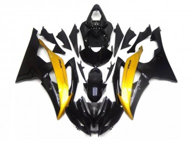 Buy 2008-2016 Black Gold Yamaha YZF R6 Motorcycle Fairing Kits