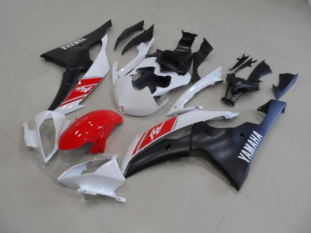 Buy 2008-2016 White and Matte Black Yamaha YZF R6 Moto Fairings