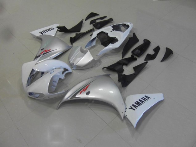 Buy 2009-2011 White Silver Yamaha YZF R1 Motorcycle Fairing Kit