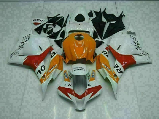 Buy 2009-2012 White Orange Repsol Honda CBR600RR Motorcylce Fairings