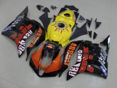 Buy 2009-2012 Yellow Rossi Race Honda CBR600RR Motorcycle Fairings Kits
