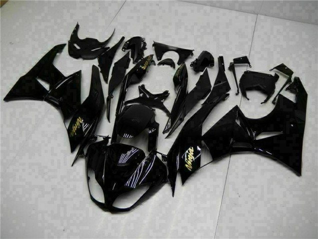 Buy 2009-2012 Black Gold Ninja Kawasaki ZX6R Motorcycle Replacement Fairings Buy 2009-2012 Black Gold Ninja Kawasaki ZX6R Motorcycle Replacement Fairings