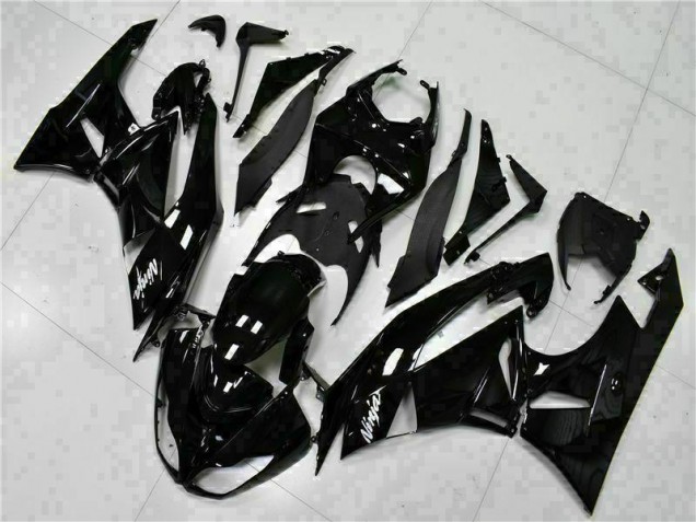 Buy 2009-2012 Black White Ninja Kawasaki ZX6R Replacement Fairings
