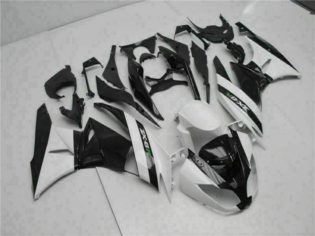 Buy 2009-2012 Black White Kawasaki ZX6R Motorcycle Fairings