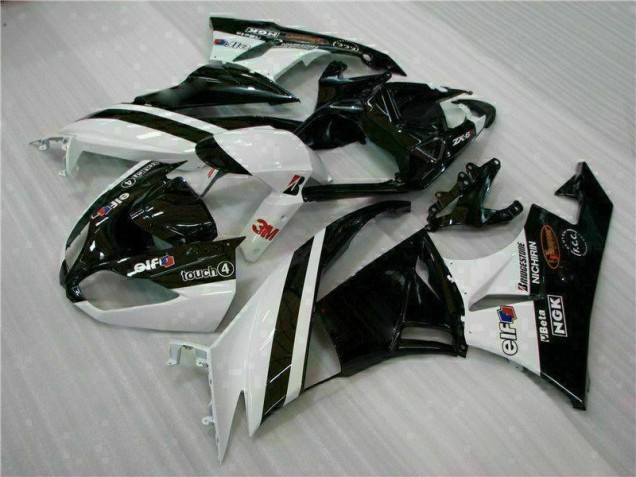 Buy 2009-2012 Black White 3M Touch4 Kawasaki ZX6R Bike Fairings Buy 2009-2012 Black White 3M Touch4 Kawasaki ZX6R Bike Fairings