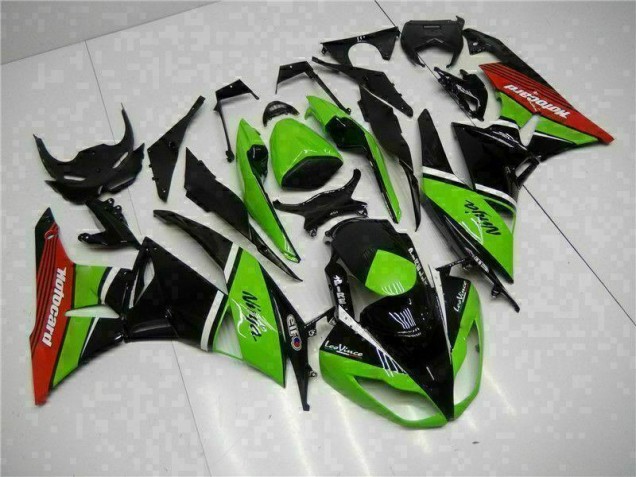 Buy 2009-2012 Green Black Red Kawasaki ZX6R Bike Fairing