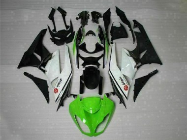 Buy 2009-2012 Green Black White 25 Kawasaki ZX6R Bike Fairings