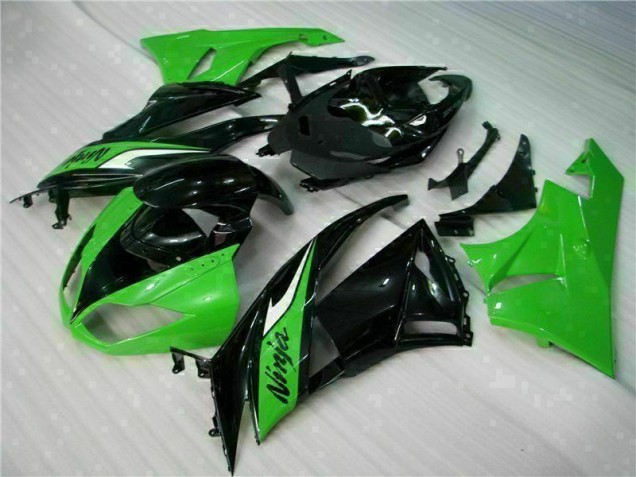 Buy 2009-2012 Black Green Kawasaki ZX6R Bike Fairing Kit Buy 2009-2012 Black Green Kawasaki ZX6R Bike Fairing Kit