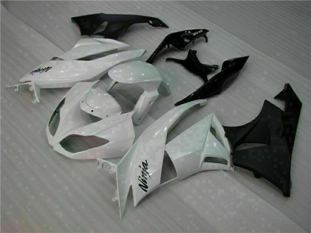 Buy 2009-2012 White Black Kawasaki ZX6R Motorcycle Fairings Kits