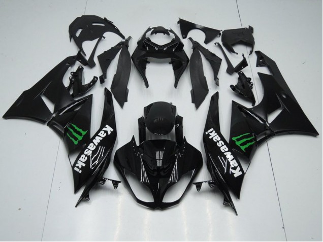 Buy 2009-2012 Black with Monster Kawasaki ZX6R Replacement Motorcycle Fairings Buy 2009-2012 Black with Monster Kawasaki ZX6R Replacement Motorcycle Fairings