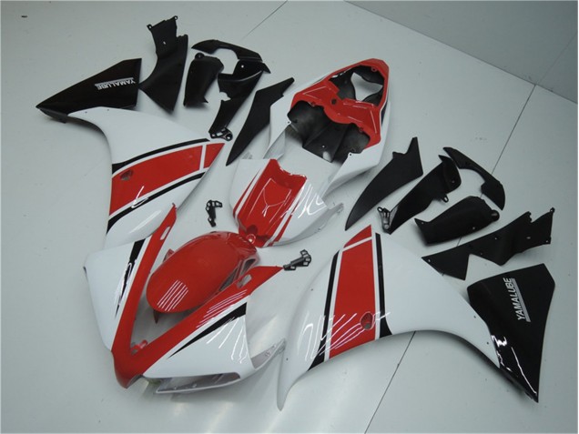 Buy 2012-2014 White Red Black Yamaha YZF R1 Motorcylce Fairings