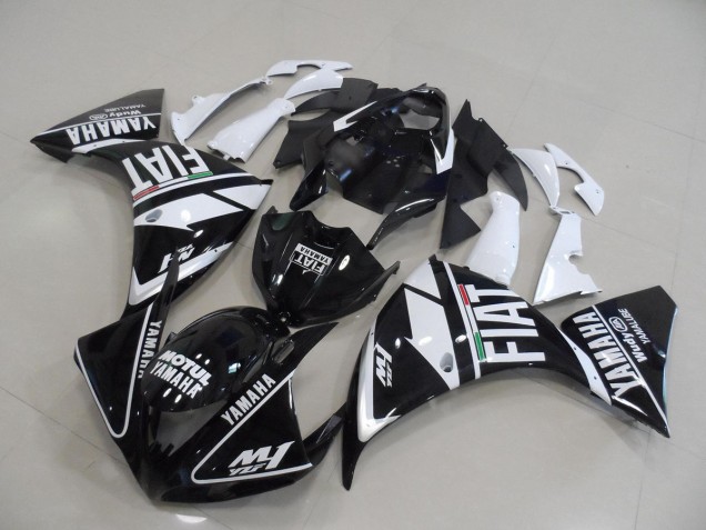 Buy 2012-2014 Black White Fiat Yamaha YZF R1 Motorbike Fairings