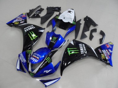 Buy 2012-2014 Blue Black Monster Yamaha YZF R1 Motorcycle Fairing Kits