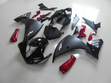 Buy 2012-2014 Matte Black Red Yamaha YZF R1 Bike Fairing Kit