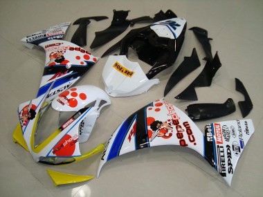 Buy 2012-2014 White Black Pepe Phone Yamaha YZF R1 Motorcycle Fairings Kit