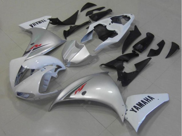 Buy 2012-2014 White Silver Yamaha YZF R1 Motorcycle Fairings