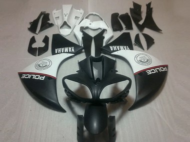 Buy 2012-2014 Matte Black White Yamaha YZF R1 Motorcycle Fairing