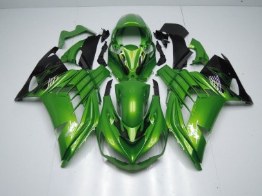 Buy 2012-2021 Green Flame Kawasaki ZX14R ZZR1400 Moto Fairings