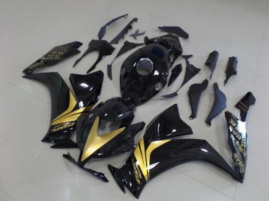 Buy 2012-2016 Glossy Black Gold Sticker Honda CBR1000RR Bike Fairings