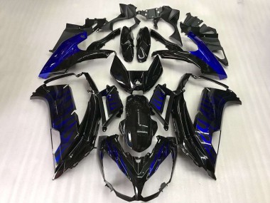 Buy 2012-2016 Black Blue Flame Kawasaki EX650 Motor Fairings