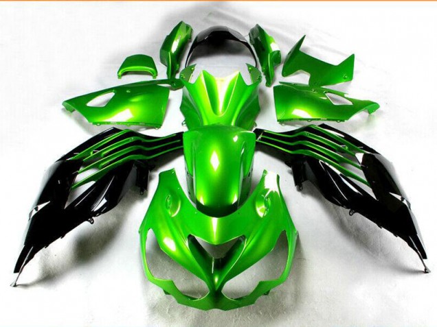 Buy 2012-2021 Black Green Kawasaki ZX14R ZZR1400 Motorcycle Replacement Fairings Buy 2012-2021 Black Green Kawasaki ZX14R ZZR1400 Motorcycle Replacement Fairings