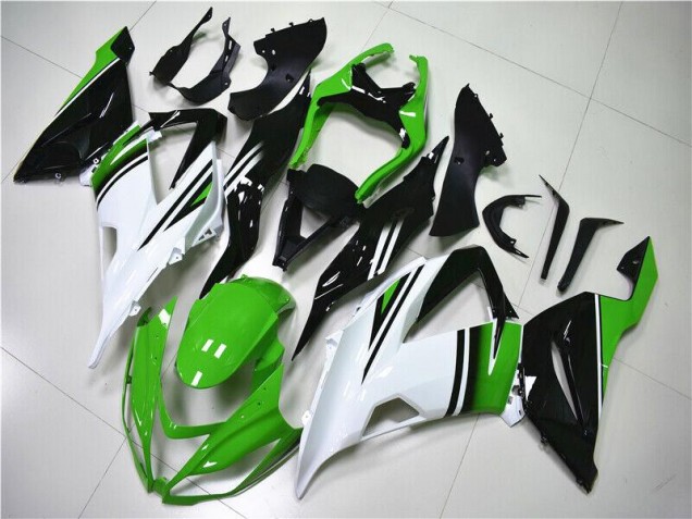 Buy 2013-2018 Green White Black Kawasaki ZX6R Motor Fairings Buy 2013-2018 Green White Black Kawasaki ZX6R Motor Fairings
