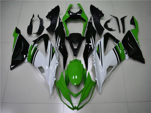 Buy 2013-2018 Green White Black Kawasaki ZX6R Motor Fairings Buy 2013-2018 Green White Black Kawasaki ZX6R Motor Fairings
