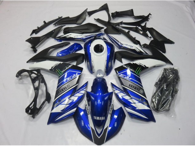Buy 2015-2022 Monster Blue Yamaha YZF R3 Motorcyle Fairings