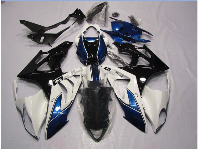 Buy 2009-2014 White Blue BMW S1000RR Replacement Fairings