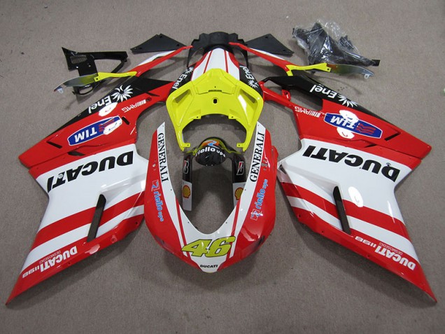 Buy 2007-2014 Red White Generali 46 Ducati 1098 848 Motorcycle Fairings Buy 2007-2014 Red White Generali 46 Ducati 1098 848 Motorcycle Fairings