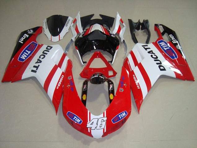 Buy 2007-2014 Red White Tim 46 Ducati 1098 Motorcycle Fairing Kit Buy 2007-2014 Red White Tim 46 Ducati 1098 Motorcycle Fairing Kit