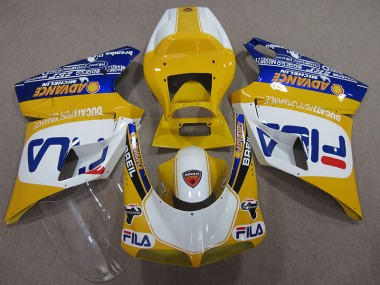 Buy 1993-2005 Yellow White Fila Ducati 748 Bike Fairings