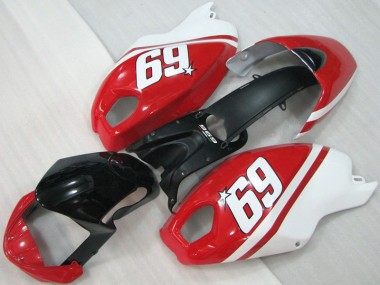 Buy 2008-2012 Black Red White 69 Ducati Monster 696 Moto Fairings