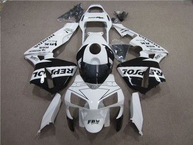 Buy 2005-2006 White Black Repsol Honda CBR600RR Motorcylce Fairings