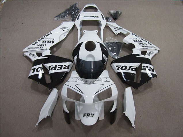 Buy 2005-2006 White Black Repsol Honda CBR600RR Motorcylce Fairings