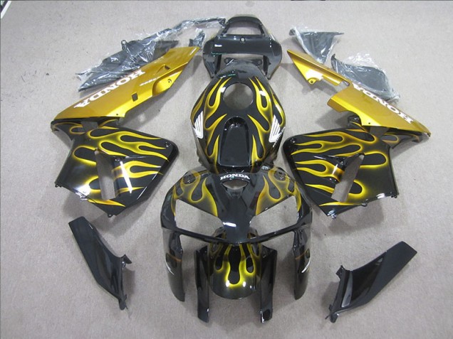 Buy 2005-2006 Black Yellow Flame Honda CBR600RR Motorcycle Fairing Kits Buy 2005-2006 Black Yellow Flame Honda CBR600RR Motorcycle Fairing Kits