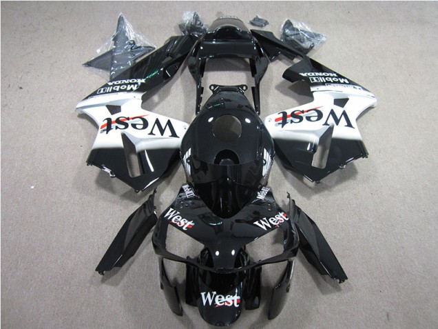 Buy 2005-2006 Black White West Honda CBR600RR Bike Fairing