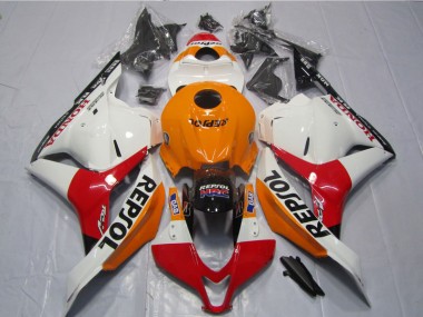 Buy 2009-2012 White Orange Black Repsol Honda CBR600RR Motorcycle Fairing Kit