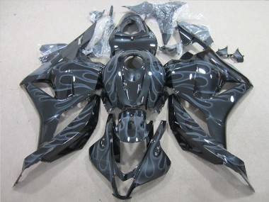 Buy 2009-2012 Black Silver Flame Honda CBR600RR Motorcycle Fairings