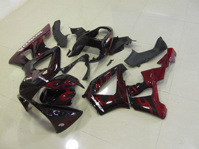 Buy 2000-2001 Black Red Flame Honda CBR900RR 929 Motorcylce Fairings