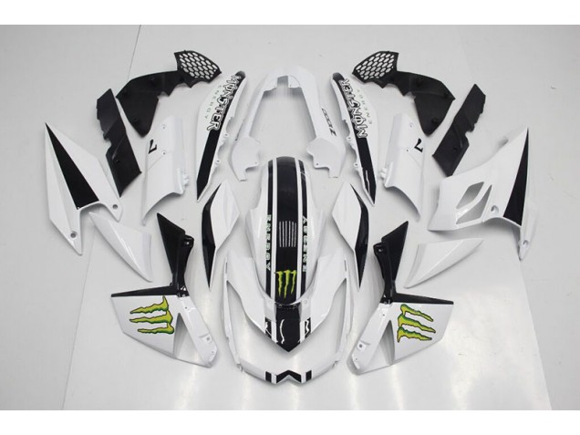 Buy 2007-2009 White Kawasaki Z1000 Moto Fairings