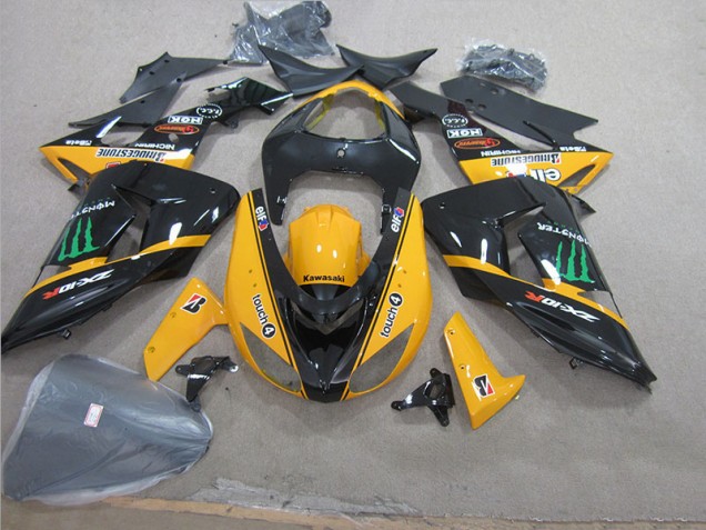 Buy 2006-2007 Black Yellow Touch4 Monster Kawasaki ZX10R Motorcycle Fairing Buy 2006-2007 Black Yellow Touch4 Monster Kawasaki ZX10R Motorcycle Fairing
