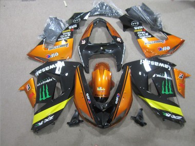 Buy 2006-2007 Black Orange Monster Kawasaki ZX10R Motorcycle Fairing Kits