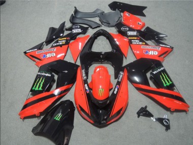 Buy 2006-2007 Black Red Touch4 Monster Kawasaki ZX10R Motorbike Fairing